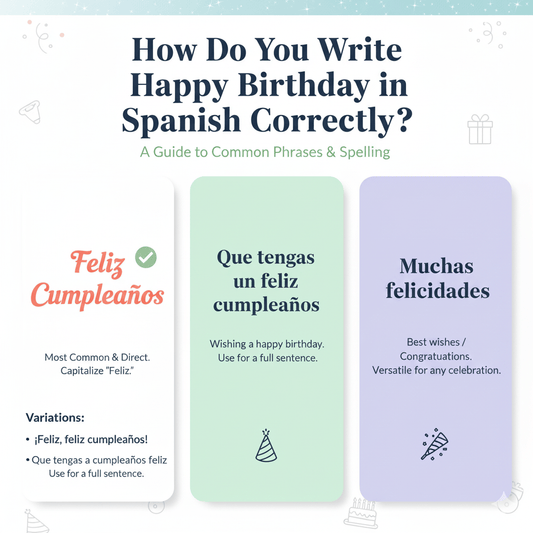 How Do You Write Happy Birthday in Spanish Correctly? - Buttermint Cream Co.