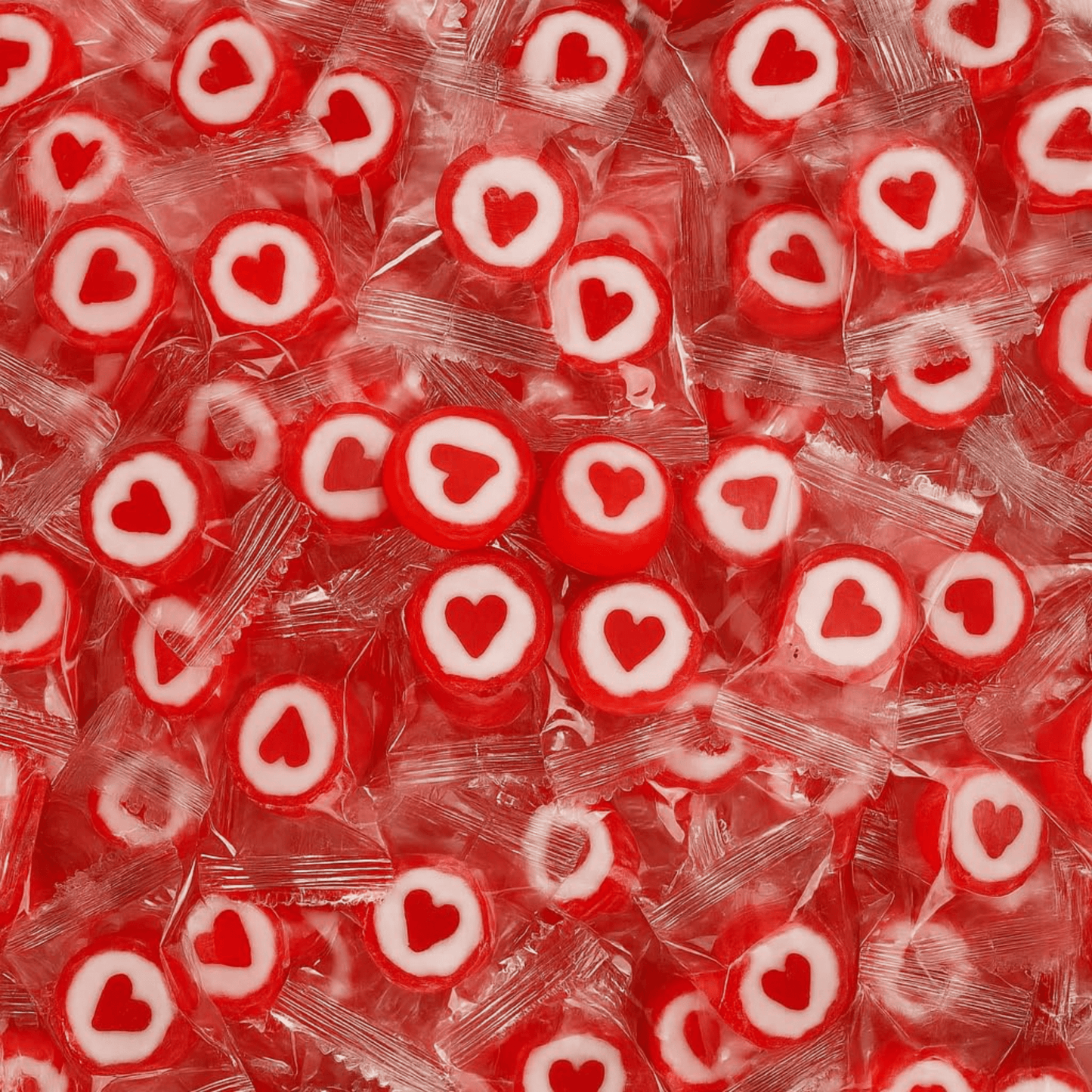 300pk Wedding Mints – 2 LB Pink Hard Candy Individually Wrapped with Heart, Individually Wrapped Candy Bulk – Sweet Buffet Favors for Baby Showers, Valentines, Weddings (Cherry) - Birthday911