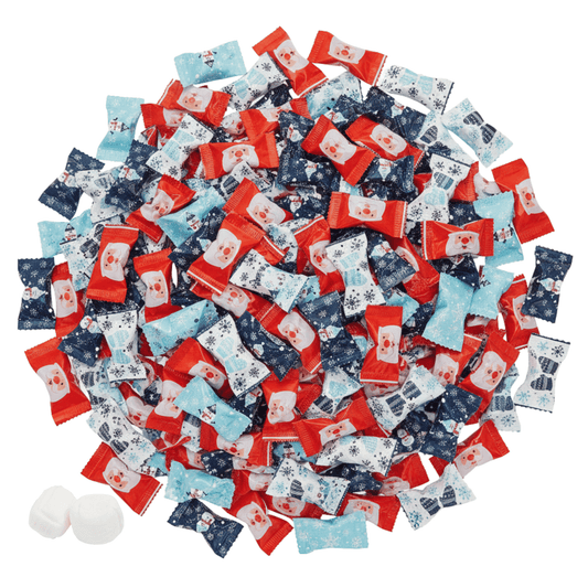 216ct Bulk Santa and Snowman - Candy Mints Wrapped Christmas Buttermints - Buttermint Cream Co.