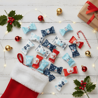 216ct Bulk Santa and Snowman - Candy Mints Wrapped Christmas Buttermints - Buttermint Cream Co.