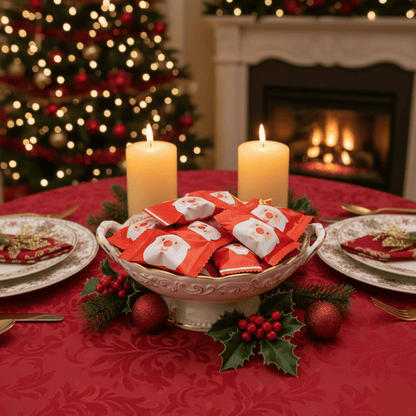 216ct Bulk Santa - Candy Mints Wrapped Christmas Buttermints - Buttermint Cream Co.