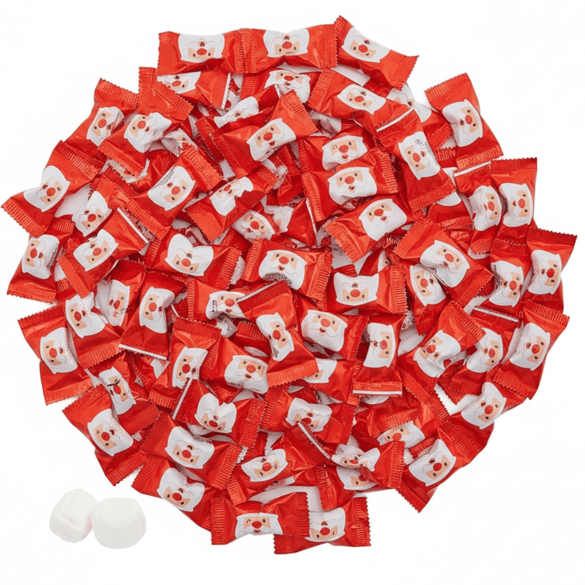216ct Bulk Santa - Candy Mints Wrapped Christmas Buttermints - Buttermint Cream Co.