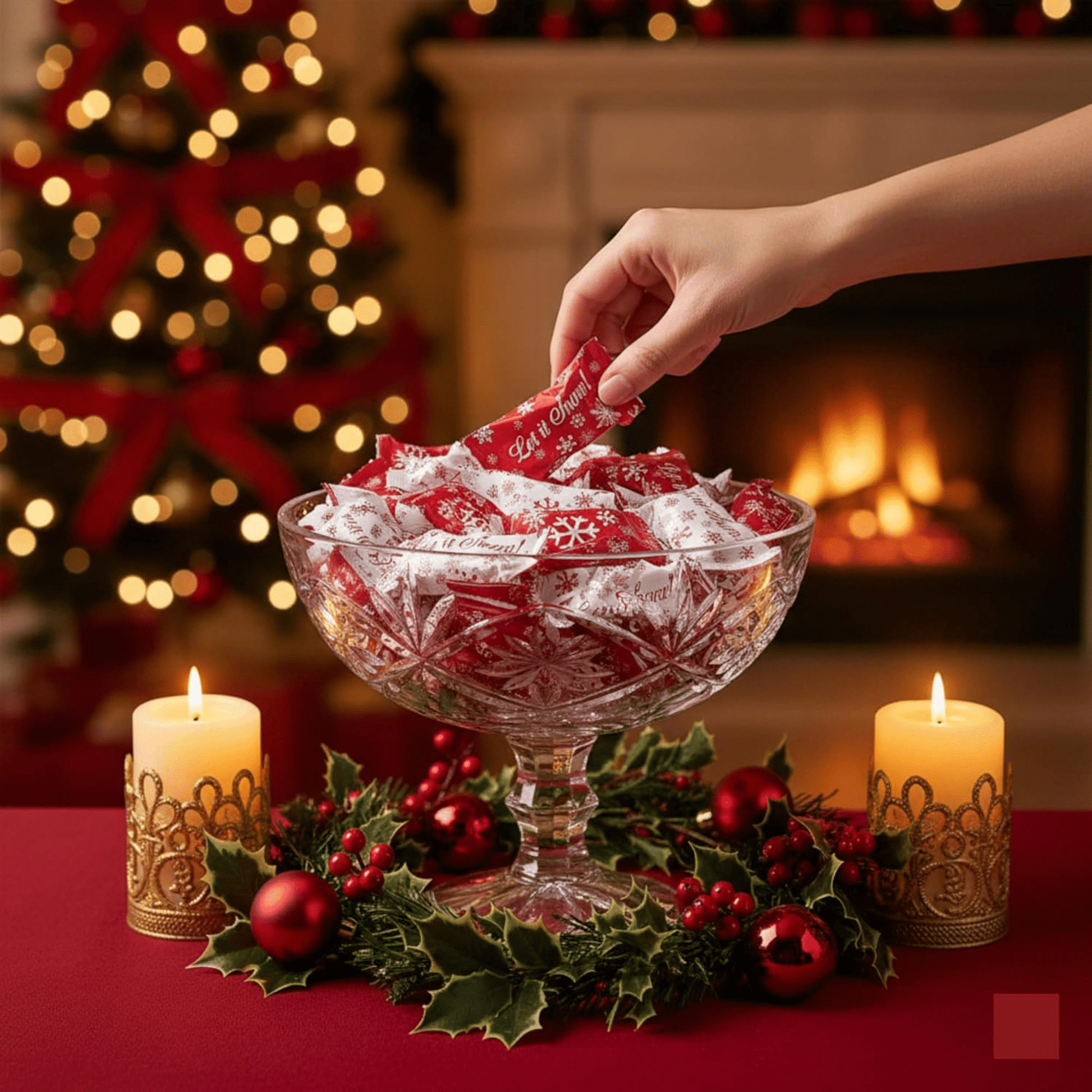 216ct Bulk Snowflakes - Candy Mints Wrapped Christmas Buttermints - Buttermint Cream Co.