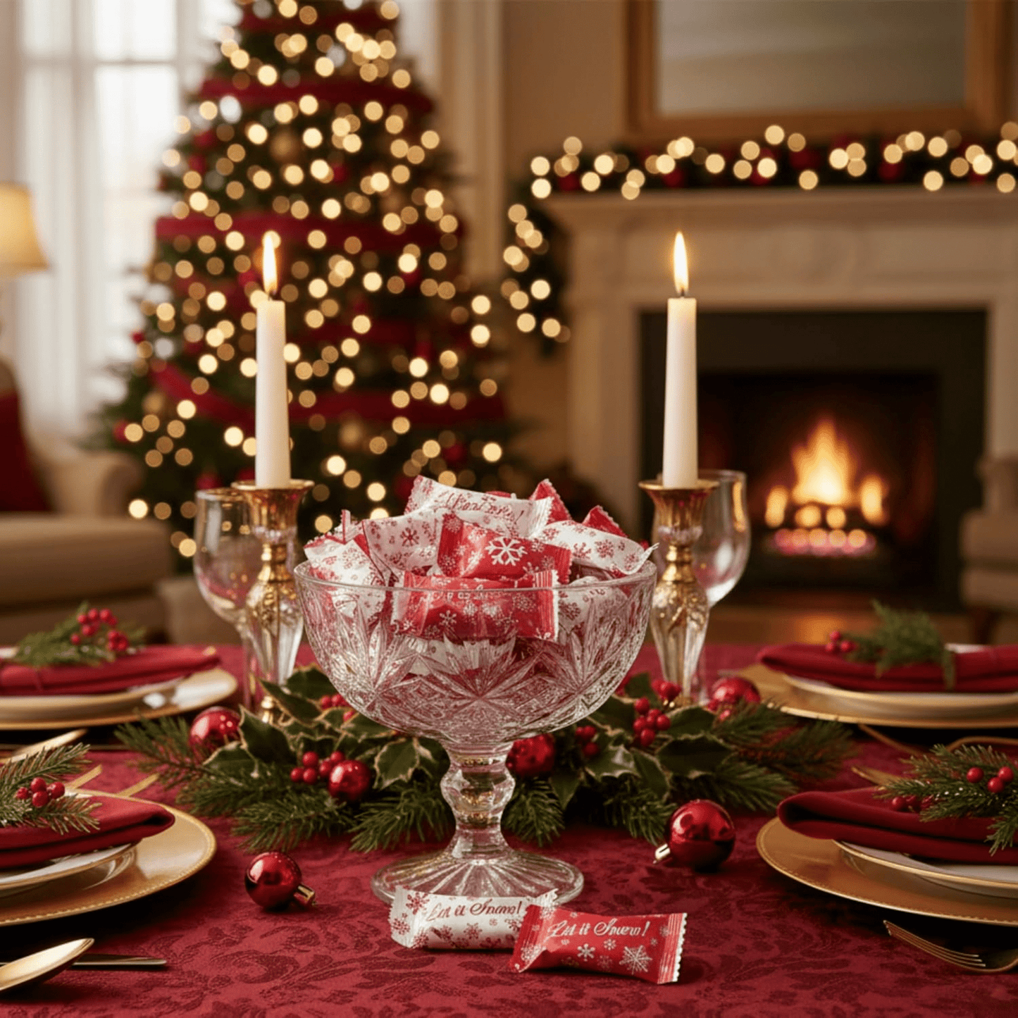 216ct Bulk Snowflakes - Candy Mints Wrapped Christmas Buttermints - Buttermint Cream Co.