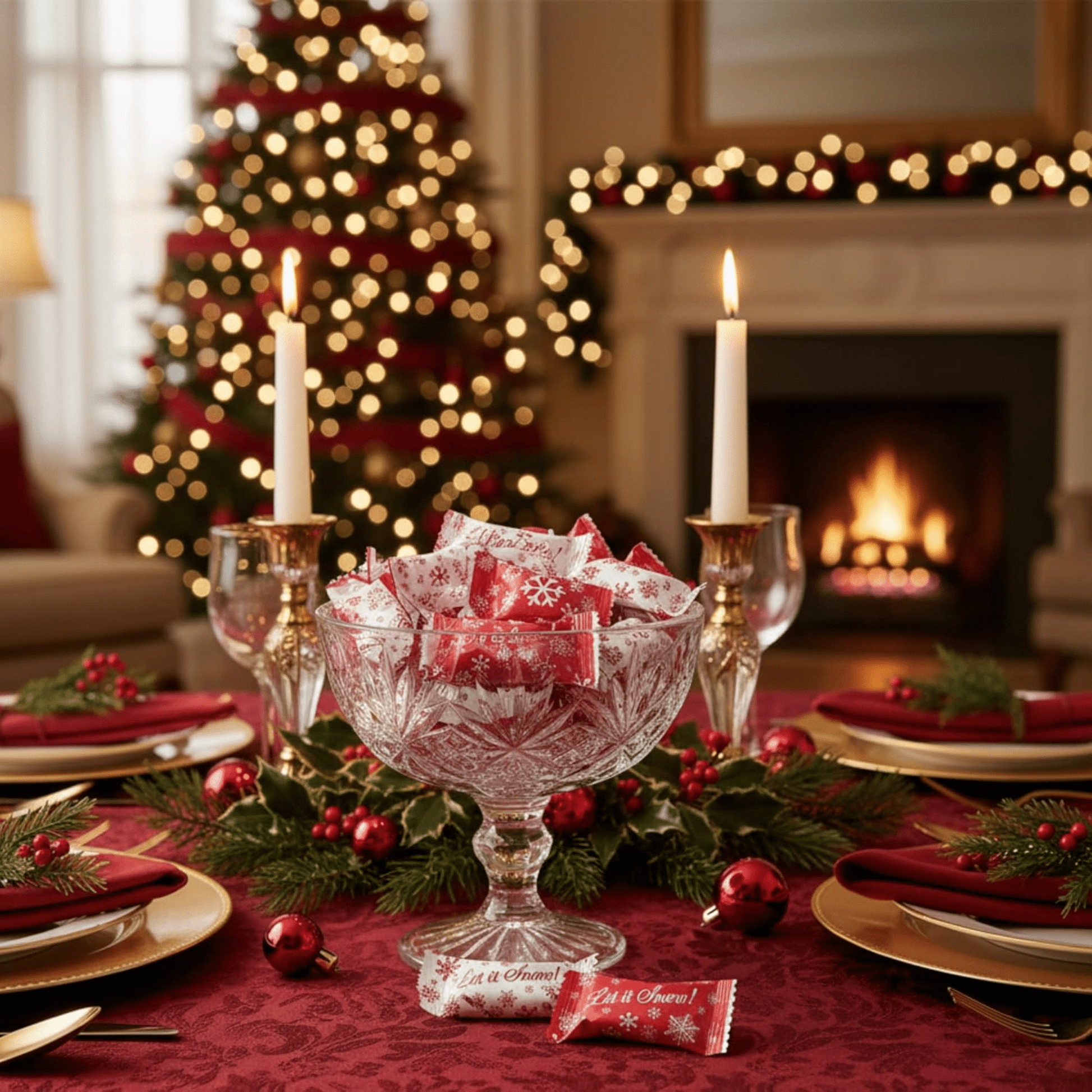 216ct Bulk Snowflakes - Candy Mints Wrapped Christmas Buttermints - Buttermint Cream Co.