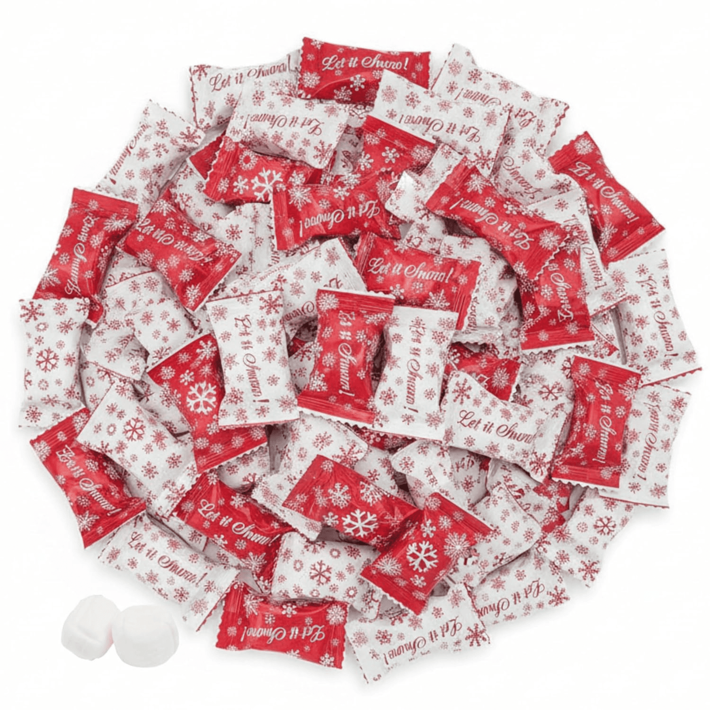 216ct Bulk Snowflakes - Candy Mints Wrapped Christmas Buttermints - Buttermint Cream Co.