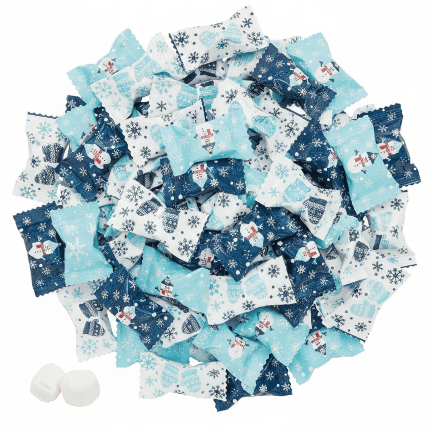 216ct Bulk Snowman - Candy Mints Wrapped Christmas Buttermints - Buttermint Cream Co.
