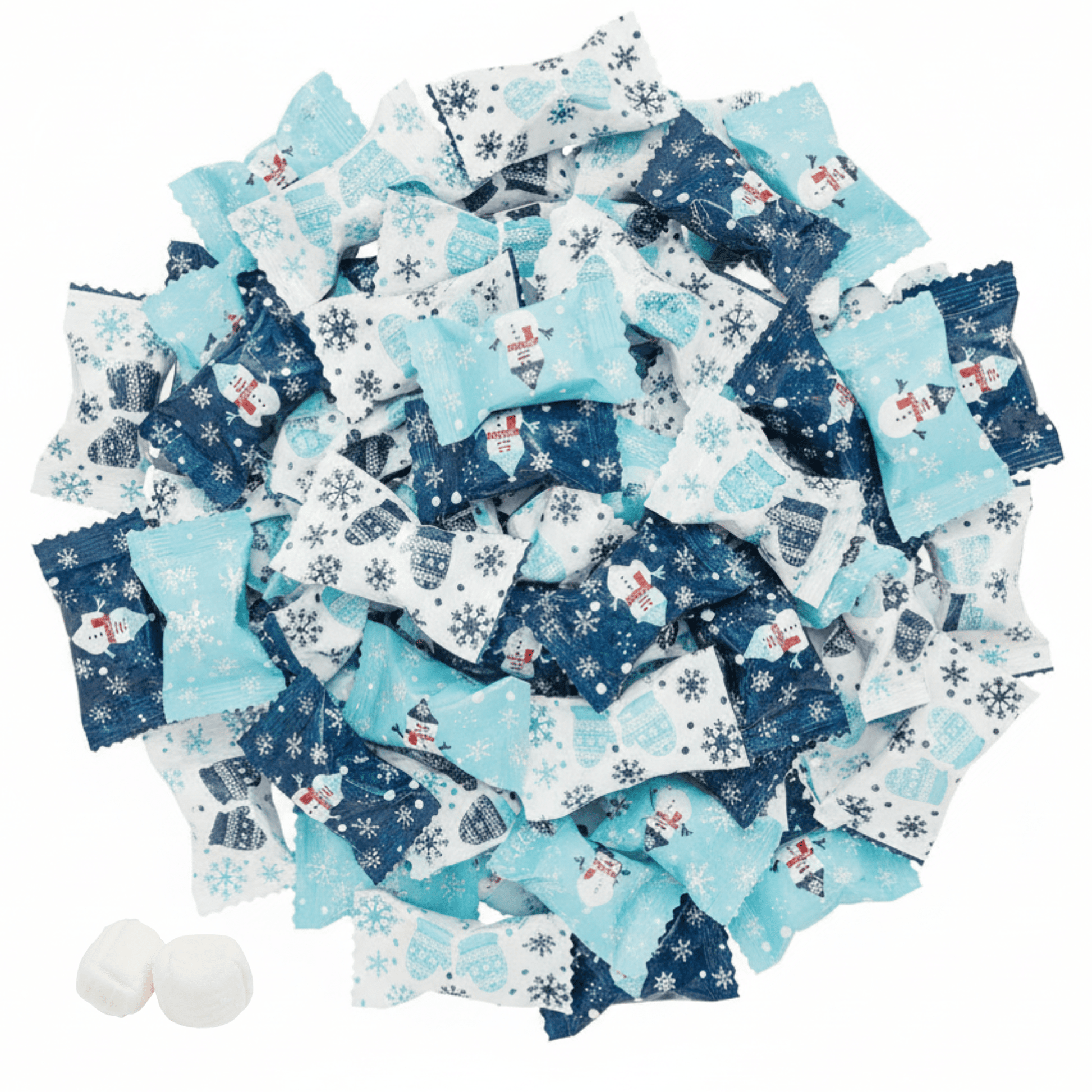 216ct Bulk Snowman - Candy Mints Wrapped Christmas Buttermints - Buttermint Cream Co.