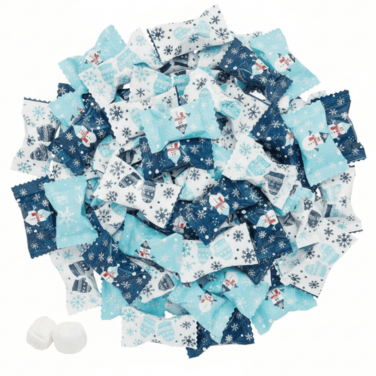216ct Bulk Snowman - Candy Mints Wrapped Christmas Buttermints - Buttermint Cream Co.