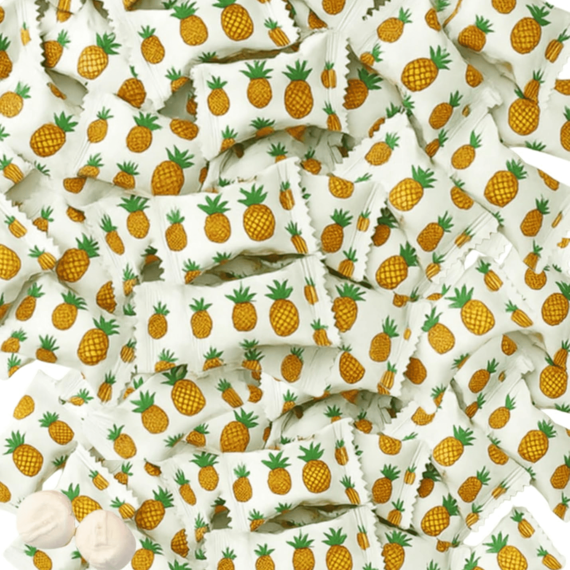 216ct Bulk Summer Butter mints – Individually Wrapped Butter Mints for Tropical Candy Buffets, Beach Parties, and Celebration Favors, Pineapple Wrapper Mint Flavor - Birthday911