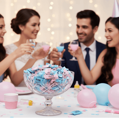 216ct Gender Reveal Buttermints – Individually Wrapped Pink and Blue Candy for Baby Shower Favors, Gender Reveal Snacks, Team Pink and Team Blue - Buttermint Cream Co.