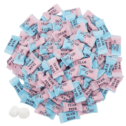 216ct Gender Reveal Buttermints – Individually Wrapped Pink and Blue Candy for Baby Shower Favors, Gender Reveal Snacks, Team Pink and Team Blue - Buttermint Cream Co.