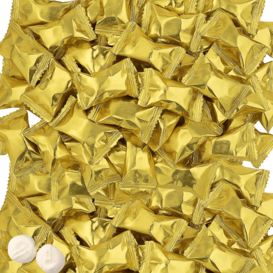 216ct Gold Wrapped Buttermints – Individually Wrapped Butter Mints Bulk for Weddings, Baby Showers, Retirement, Candy Buffets, and Thank You Gifts – Soft Buttermints - Birthday911