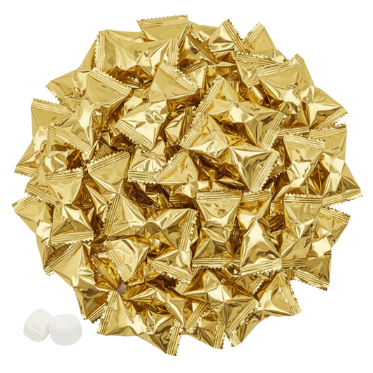 216ct Gold Wrapped Buttermints – Individually Wrapped Butter Mints Bulk for Weddings, Baby Showers, Retirement, Candy Buffets, and Thank You Gifts – Soft Buttermints - Buttermint Cream Co.