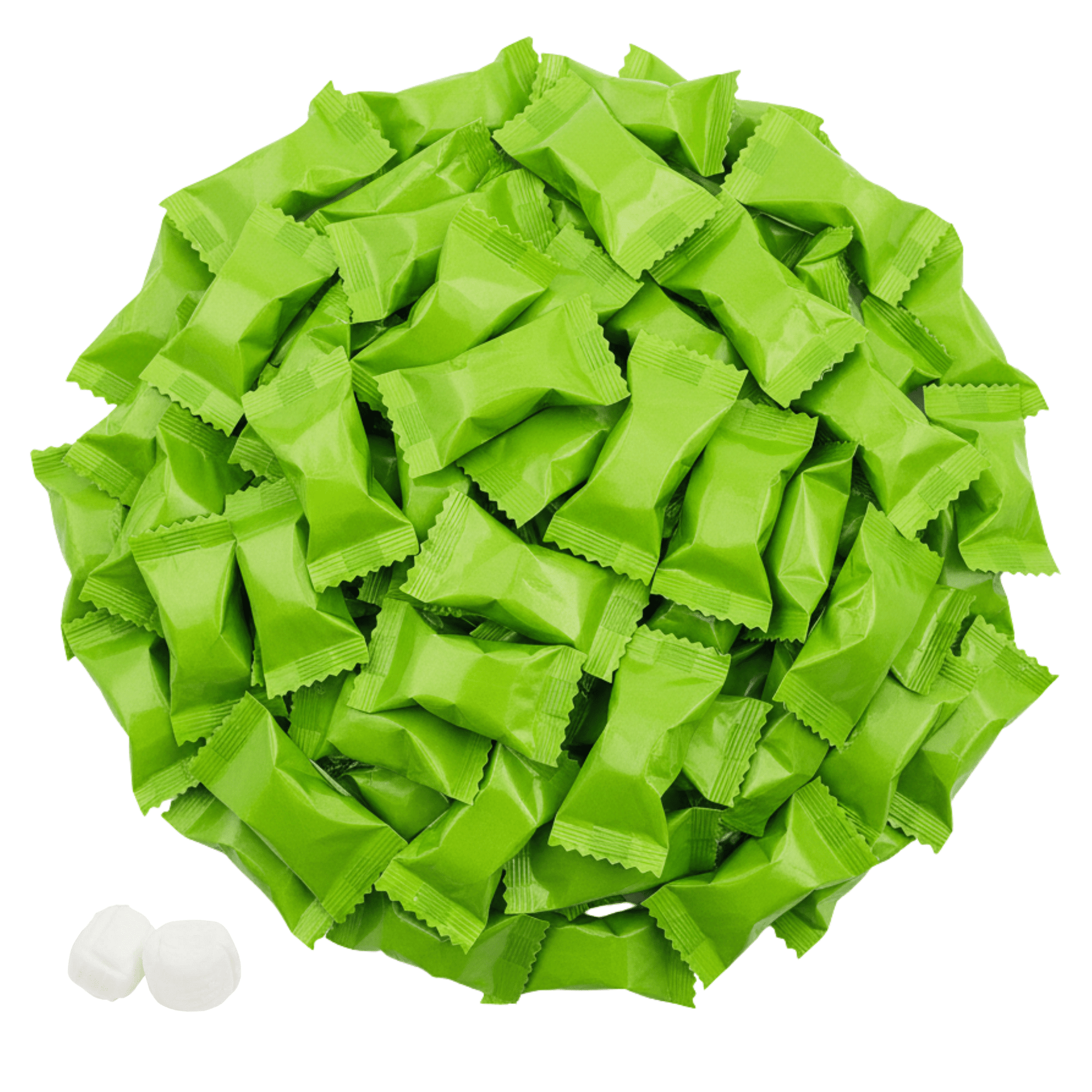 216ct Lime Green Butter Mints Individually Wrapped Bulk – Neon Buttermints for Weddings, Graduation, Candy Buffets and Christmas – Soft Green Mints - Buttermint Cream Co.