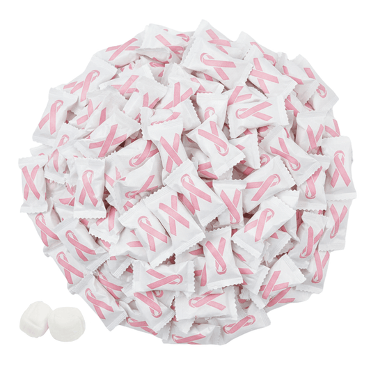 Breast Cancer Awareness Buttermints – 216 Count Bulk Candy Individually Wrapped – Individually Wrapped Candy Pink Butter Mints for Fundraisers, Thank You Gifts, Candy Buffet, After Dinner Treats & Party Decorations - Buttermint Cream Co.
