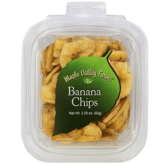 Maple Valley Farms Banana Chips 3.25 OZ Peg Tub - Buttermint Cream Co.