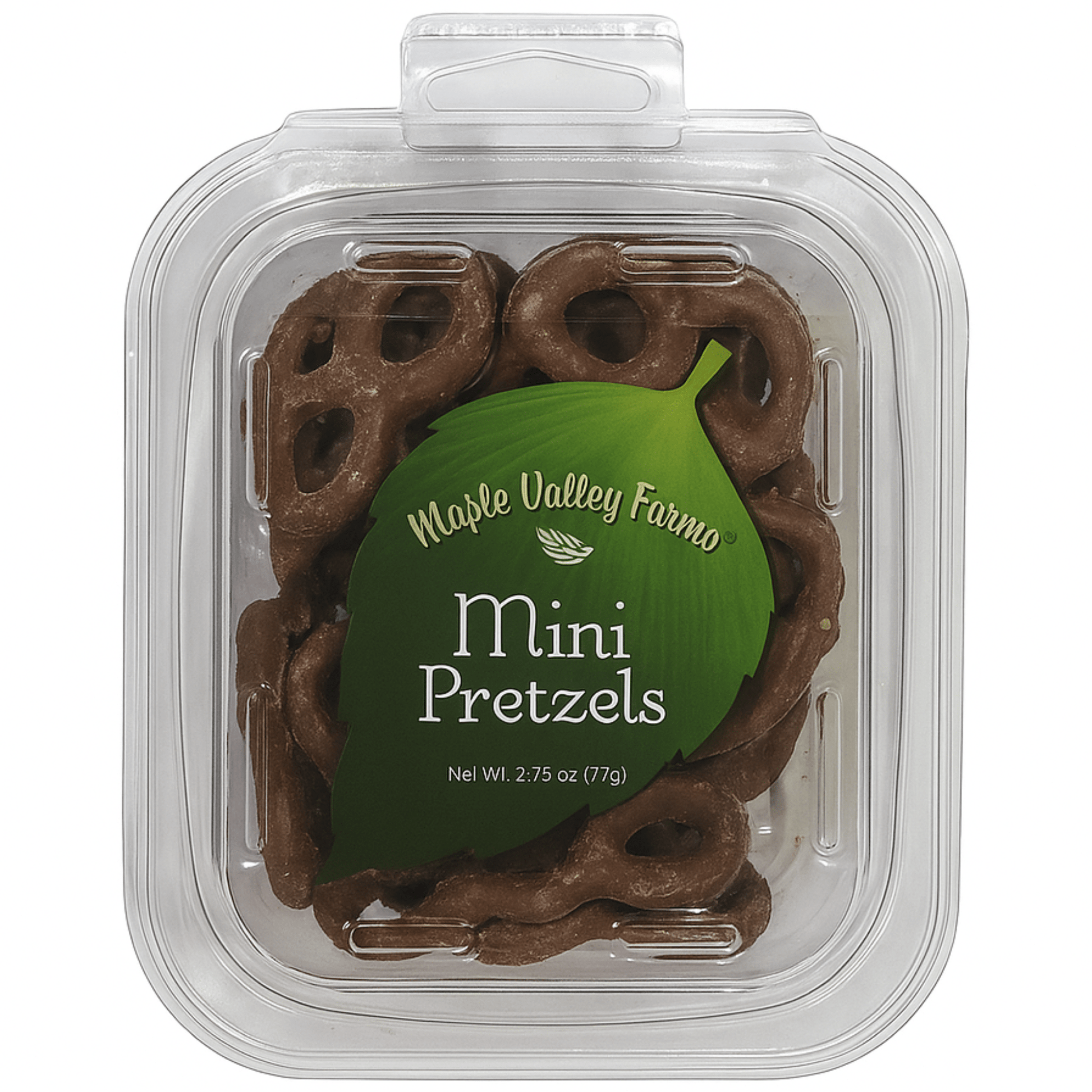 Maple Valley Farms Mini Chocolate Pretzels 2.75 OZ Peg Tub - Buttermint Cream Co.