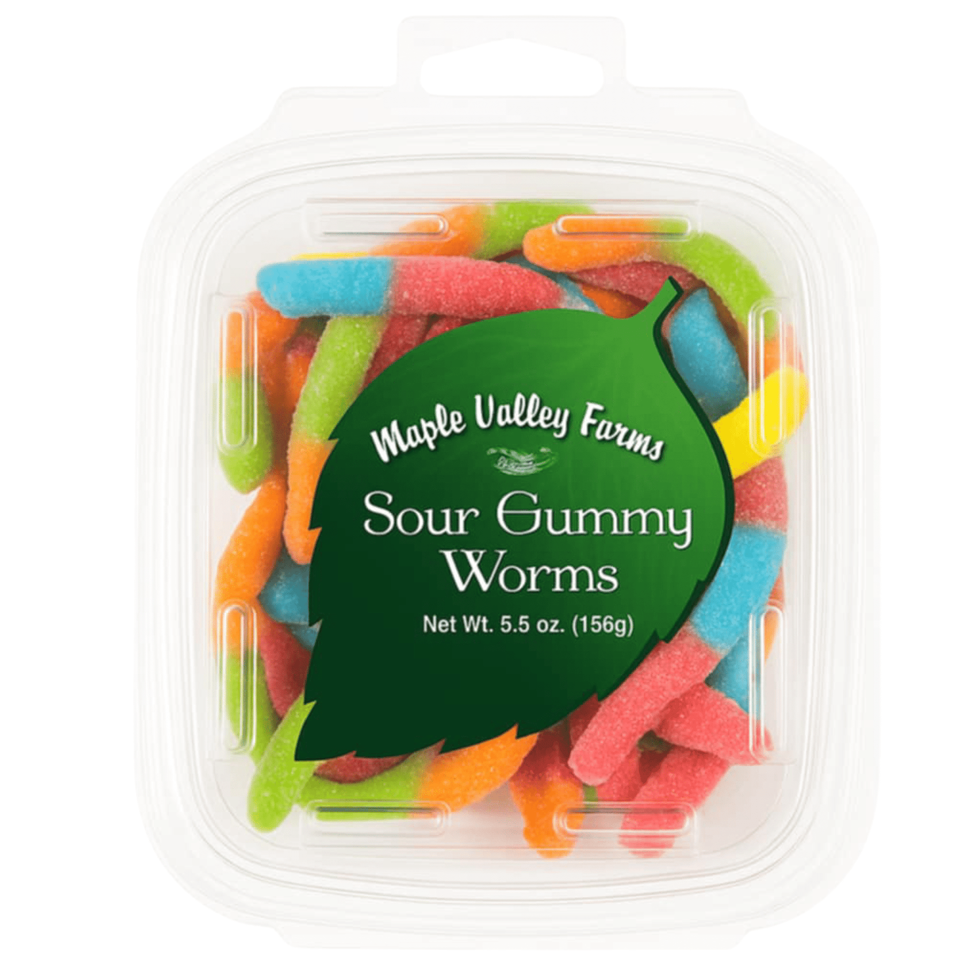 Maple Valley Farms Sour Gummy Worms 5.5 OZ Tub - Buttermint Cream Co.