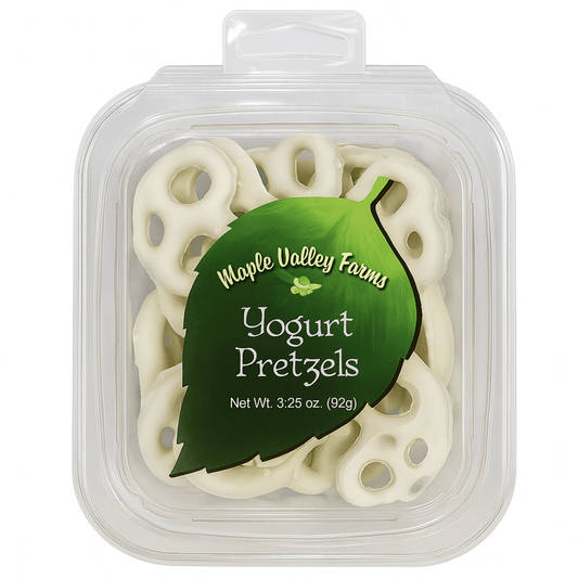 Maple Valley Farms Yogurt Pretzels 3.25 OZ Peg Tub - Buttermint Cream Co.
