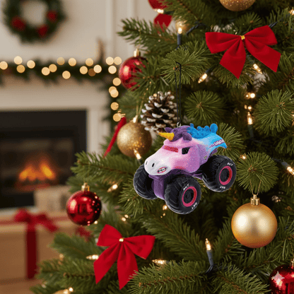 Monster Jam Sparkle Smash Christmas Ornament – Glittering Big Truck Holiday Tree Decoration - Birthday911