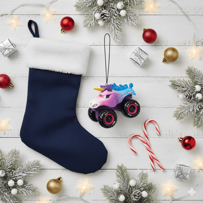 Monster Jam Sparkle Smash Christmas Ornament – Glittering Big Truck Holiday Tree Decoration - Birthday911