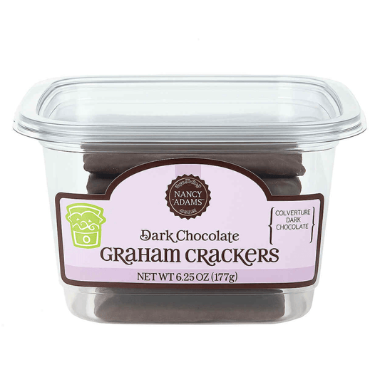 Nancy Adams Dark Chocolate Graham Crackers 6.25 OZ TUB - Buttermint Cream Co.