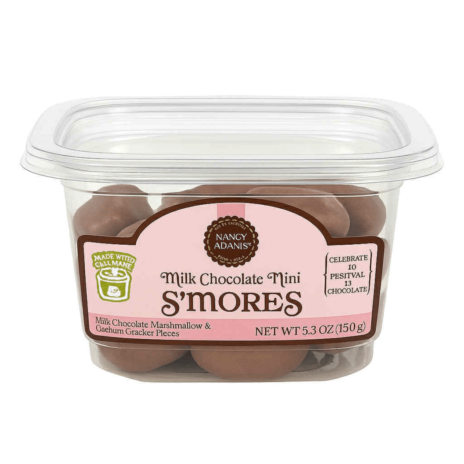 Nancy Adams Milk Chocolate Mini S'mores 5.3 OZ Tub - Buttermint Cream Co.
