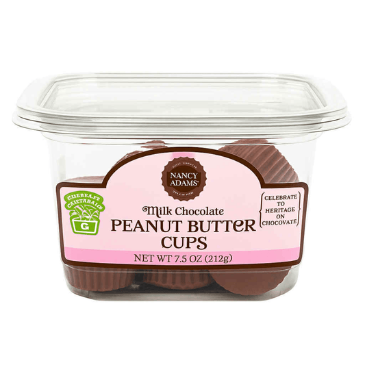 Nancy Adams Milk Chocolate Peanut Butter Cups 7.5 OZ Tub - Buttermint Cream Co.