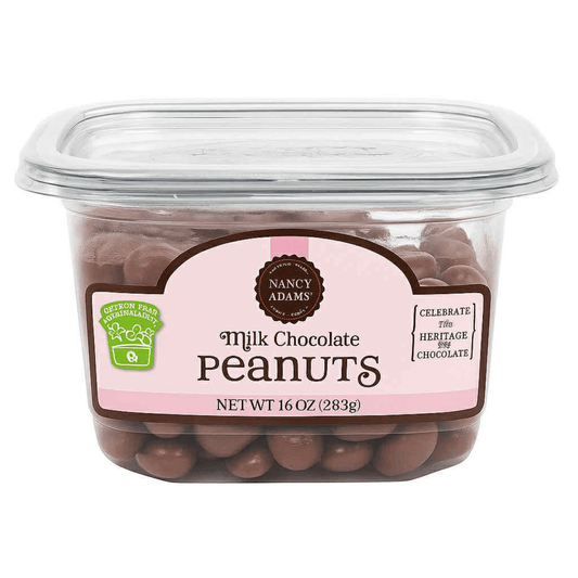 Nancy Adams Tub Milk Chocolate Peanuts 10 OZ Tub - Buttermint Cream Co.