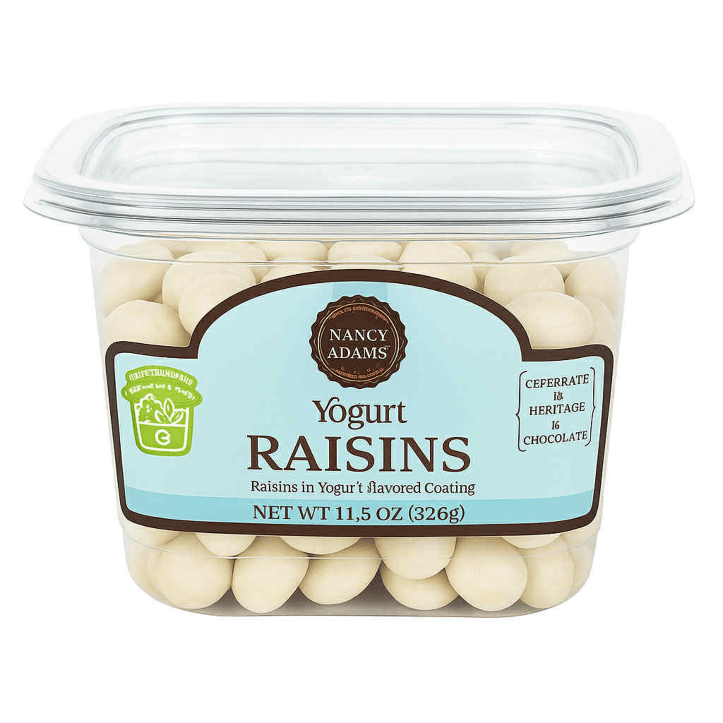 Nancy Adams Yogurt Raisins 11.5 OZ Tub - Buttermint Cream Co.