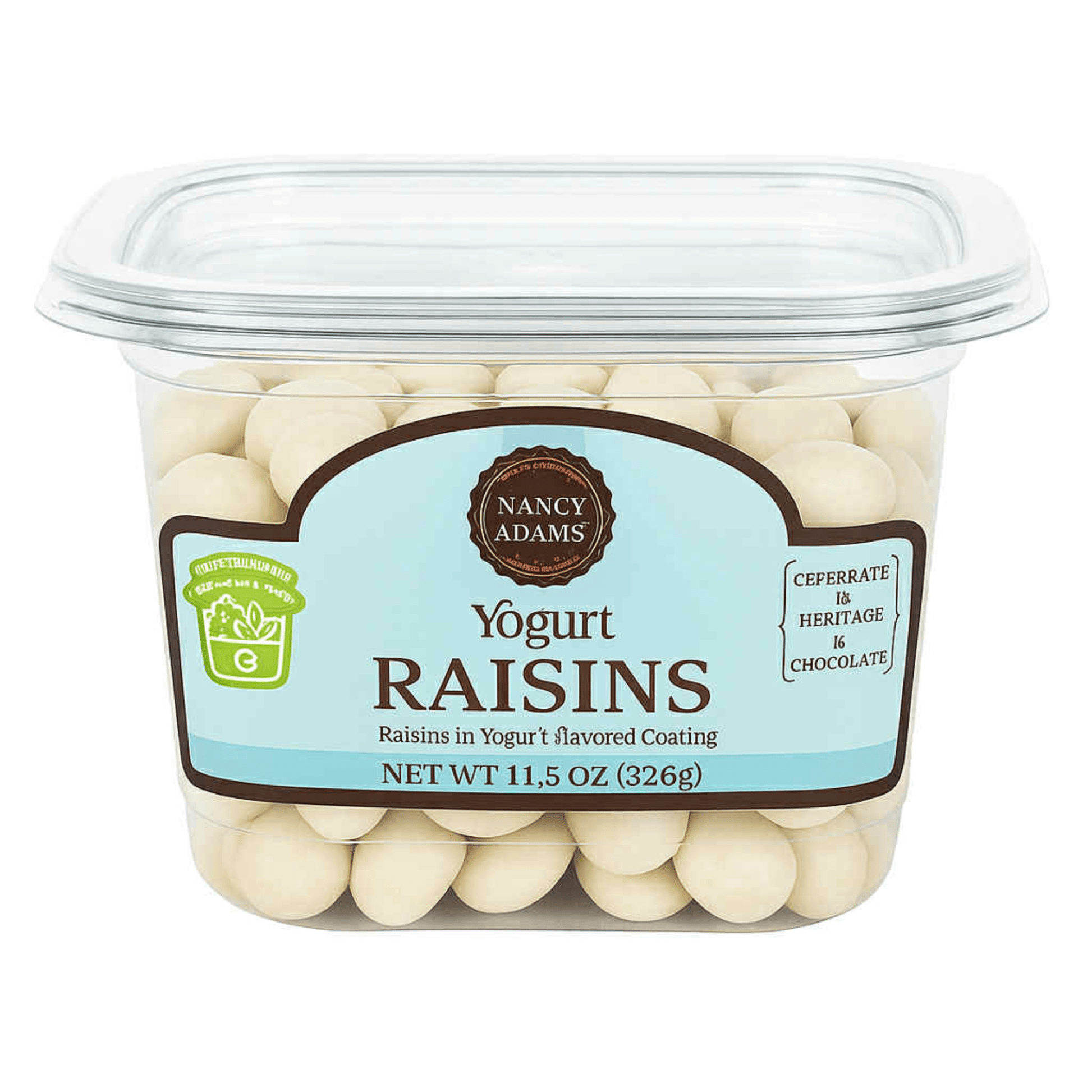 Nancy Adams Yogurt Raisins 11.5 OZ Tub - Buttermint Cream Co.