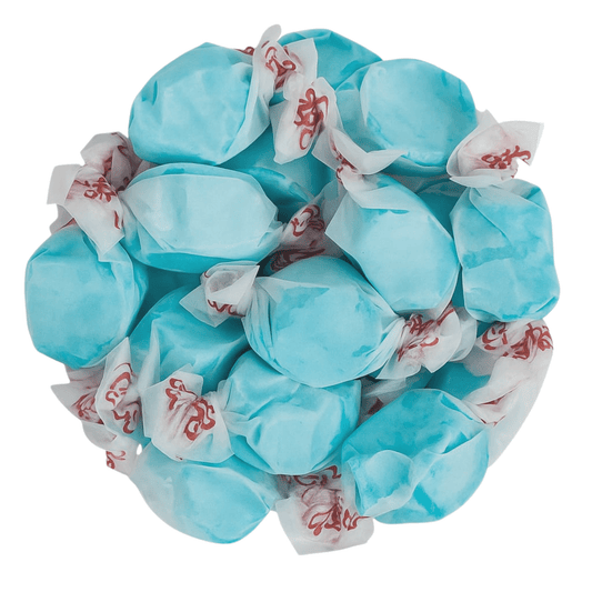 Taffy Town Blue Raspberry Salt Water Taffy – Soft, Chewy Nostalgic Candy with Vibrant Blue Swirls - Buttermint Cream Co.