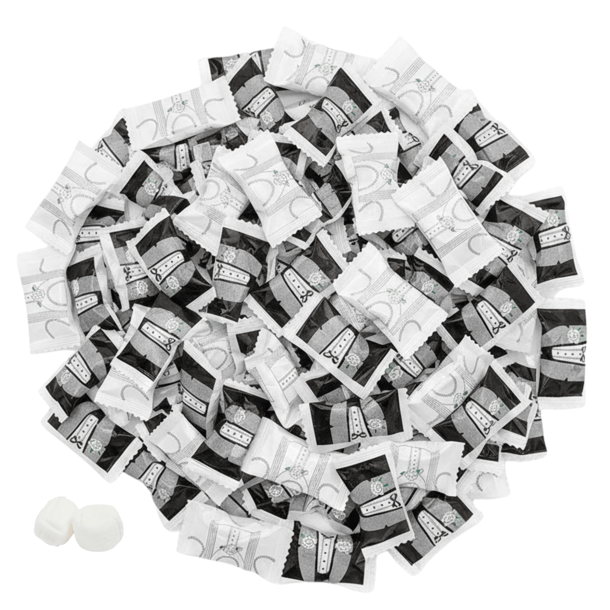 Wedding Butter Mints Individually Wrapped Bulk – 216ct White Buttermints Individually Wrapped for Wedding Favors, Reception Candy, Bridal Shower Mints Perfecto Dulces Para Boda - Buttermint Cream Co.